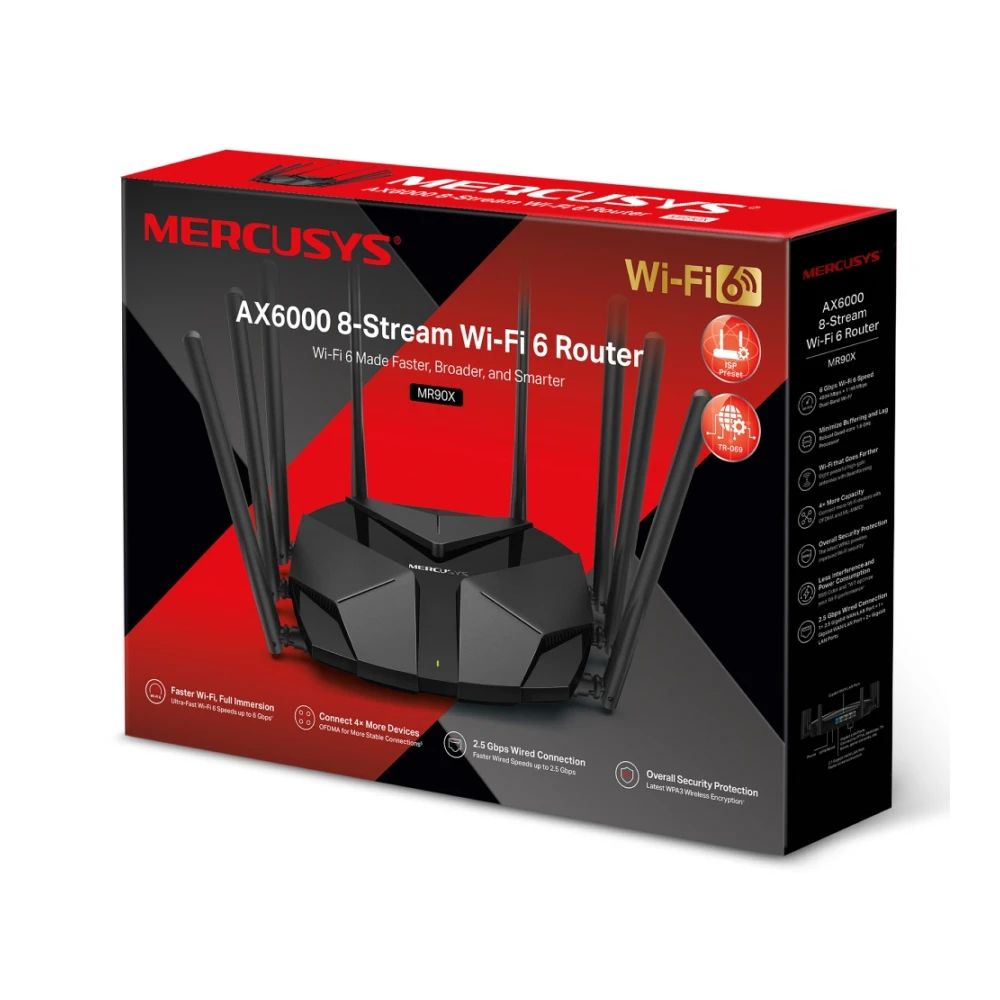 MERCUSYS MR90X AX6000 8-Stream Wi-Fi 6 Router