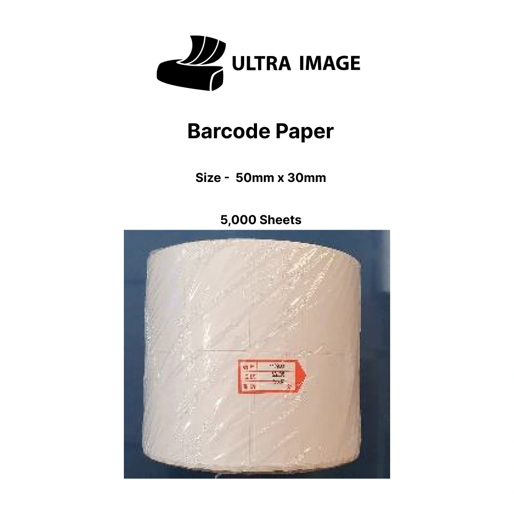 Ultra Image Barcode Paper 50x30mm 5000pcs