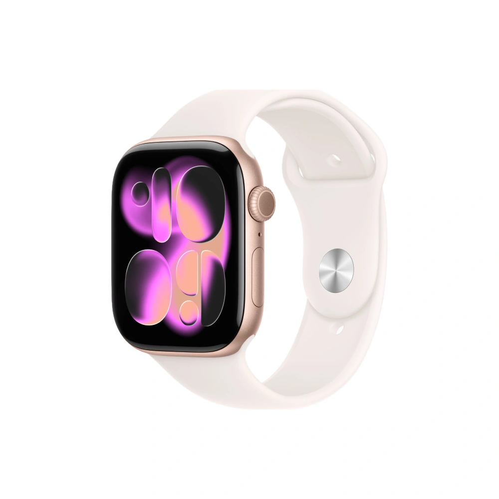 Apple Watch Series 11 GPS 46mm Rose Gold Aluminium Case with Light Blush Sport Band - S/M, M/L
