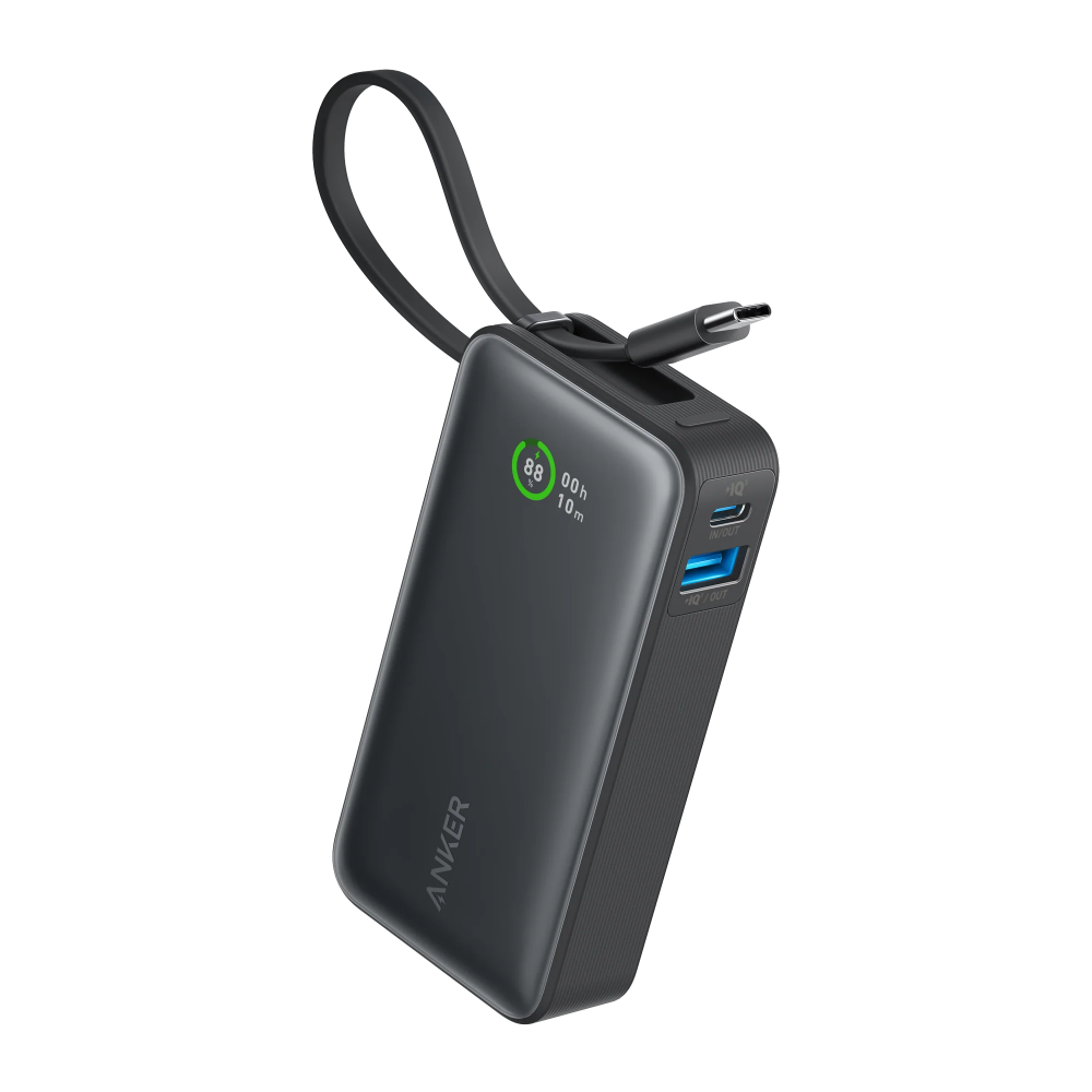 Anker Nano Power Bank (30W, Built-In USB-C Cable)